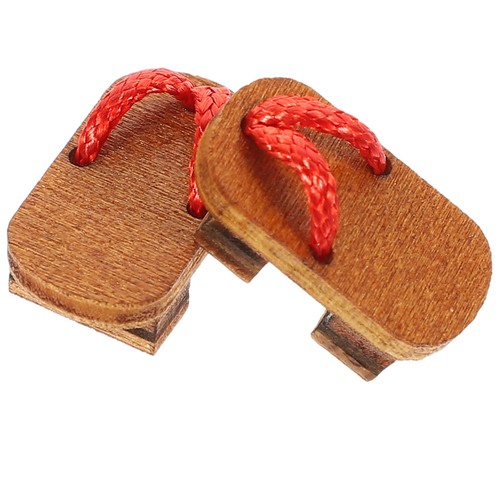 Pair mini wooden clogs - 1,