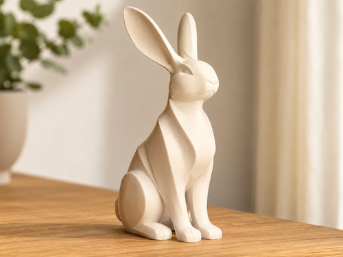 Minimalist rabbit sculpture - minimalist,