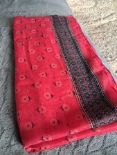 Avon Women's Red/ Black Print Scarf Rectangle Polyester New Without Tags