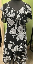 Wallis Black Floral Dress