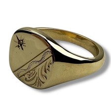 Vtg Men’s 9ct Gold Heavy 12g