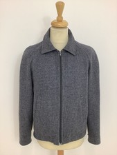 Vintage 1970s Hardy Amies Hepworths jacket mod wool tweed harrington coat #V1