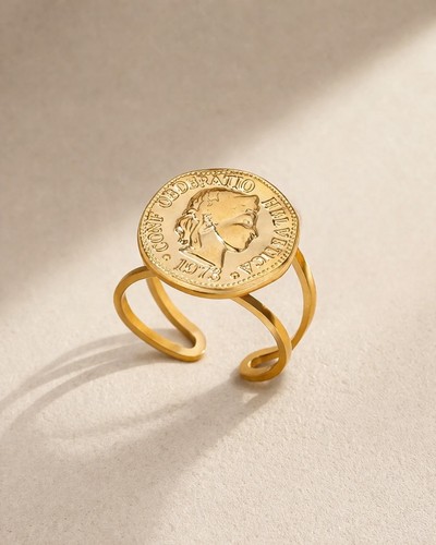 18k gold plated coin - 18k,