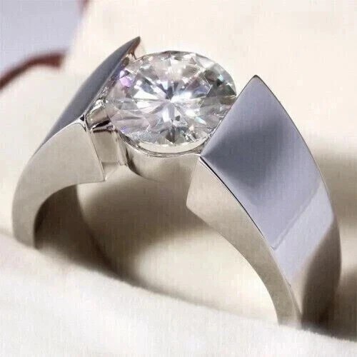 1ct men solitaire natural - men's,