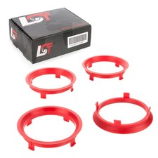 4x centering rings spacers Red aluminum wheels Ø 64.1 mm - Ø 70.1 mm for SAAB
