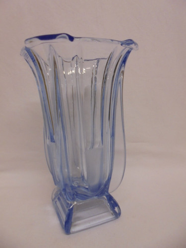 Vintage art deco heavy blue - vintage,