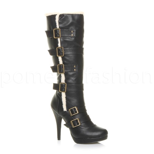 Womens ladies high heel buckle - womens,