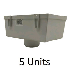 Hopper Head Rainwater Drainage 68 mm Round Downpipe White 5 Units OSMA  0T332W