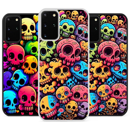 Colorful skulls pattern phone - pattern,