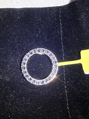 Tanzanite halo pendant - halo,