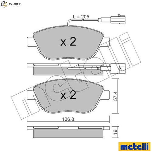 Brake pad set disc - brake,