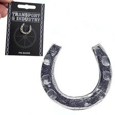 Horseshoe Pin Badge Pewter