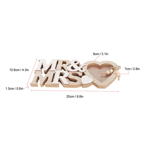 Wooden picture frame heart - wooden,