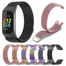 For Fitbit Charge 6 Milanese Magnet Watch Band Metal Stainless Steel Strap