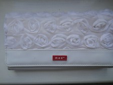 New Mad bags white floral tri fold wallet check book card holder