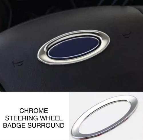 Chrome steering wheel badge - chrome,