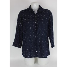 Womens Marks and Spencers Blouse Size Medium Shirt 3/4 Sleeves M&S Playing Cards