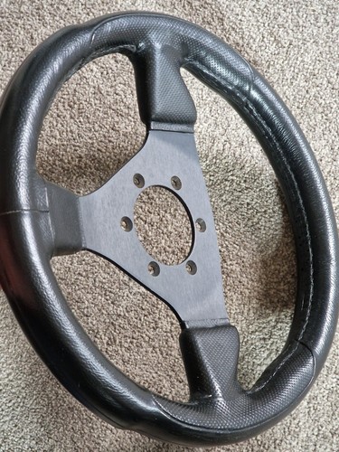 Leather steering wheel 300mm - steering,