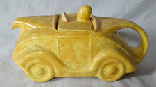 Gorgeous Sadler funky yellow racing car tea pot, Circa art deco
