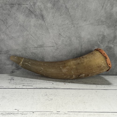 Antique powder horn hand - powder,