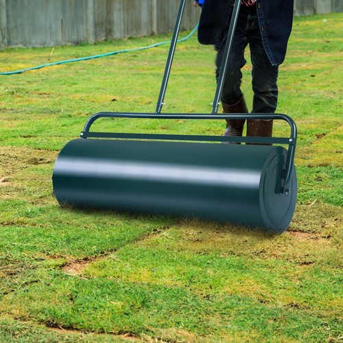 Steel garden lawn - roller, water