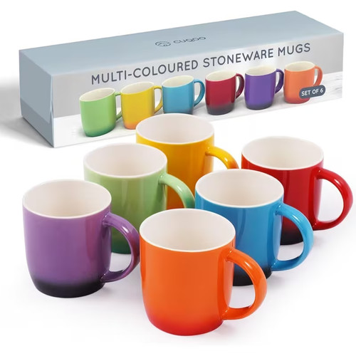 Uqoo colorful stoneware mugs - colorful,