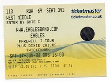 Eagles Ticket stub Twickenham