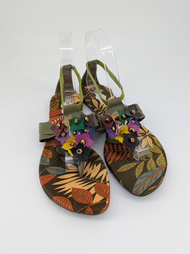 Ladies leather sandals floral - ladies,