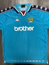Original Kappa Manchester City 1997/1998 Home Shirt Mens Extra Large