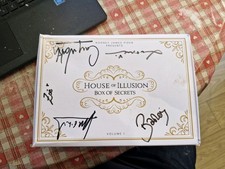 House of Illusion box of tricks. magic tricks and signed box 