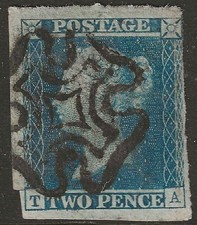 GB QV 1841 Two Penny Blue -