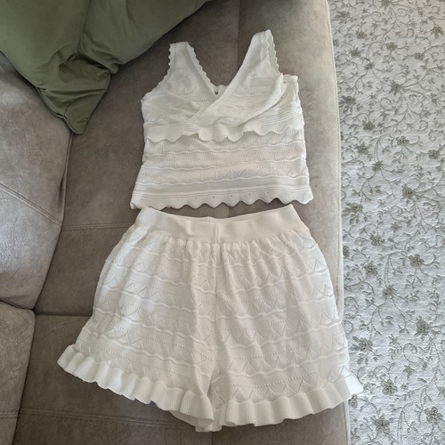 Ivory white thin knit - ivory,