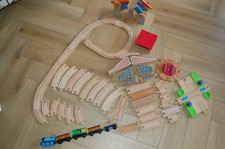 Job Lot wooden train set with track and bridges and trains Thomas & friends