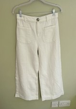 Zara Off White Wide Leg Trousers Size Small