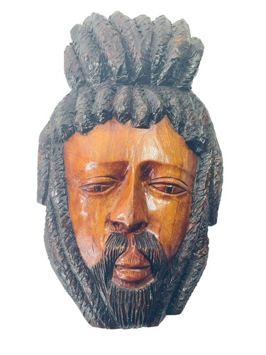Vtg jamaican man hand - hand, carved