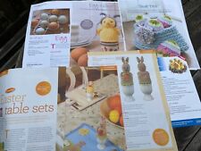 Easter Crochet Patterns Chick & Bunny Egg Cosy & Creme Egg Holder, Table Mats
