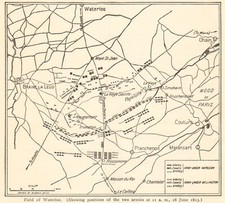 Battle of Waterloo. Positions