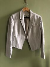 Twenty8twelve beige off white linen cropped tuxedo jacket 8/10 vintage