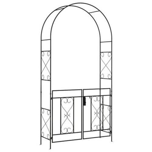 Garden arch with gate - garden,