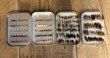 2 Large Wheatley Alloy Fly Boxes, One Box with Over 200 Flies