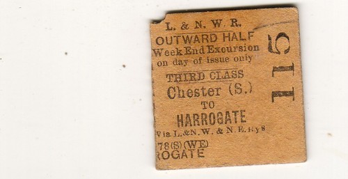 Railway ticket lnwr chester - ticket,