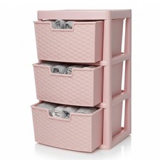 Large Pink Rattan Effect