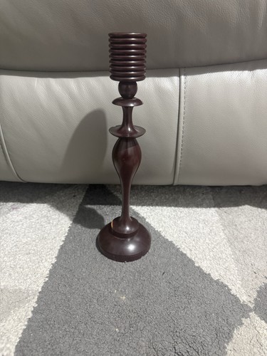 Vintage wooden candle holder - vintage,