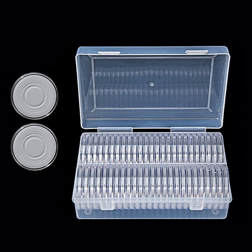50pc clear coin capsules - clear,