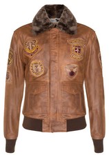 Men's Brown Leather Aviator