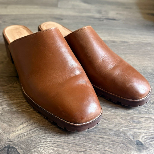 Madewell brown leather mule - madewell,