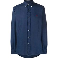 Polo Ralph Lauren Oxford Custom Fit Oxford Shirt for Men Navy