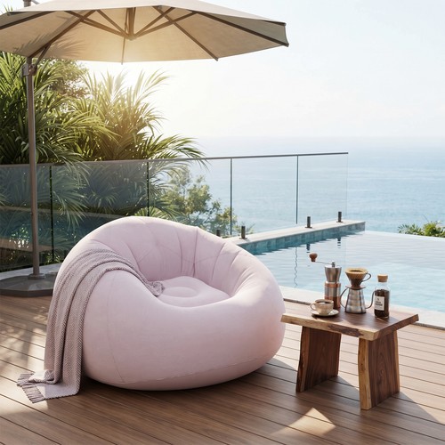 Portable inflatable bean bag - portable,
