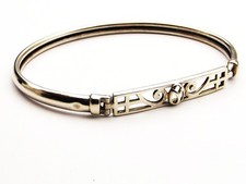 BANGLE BRACELET sterling silver interesting CRM Rennie Mackintosh style design
