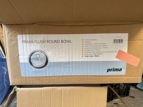 Prima flush round bowl sink - prima,